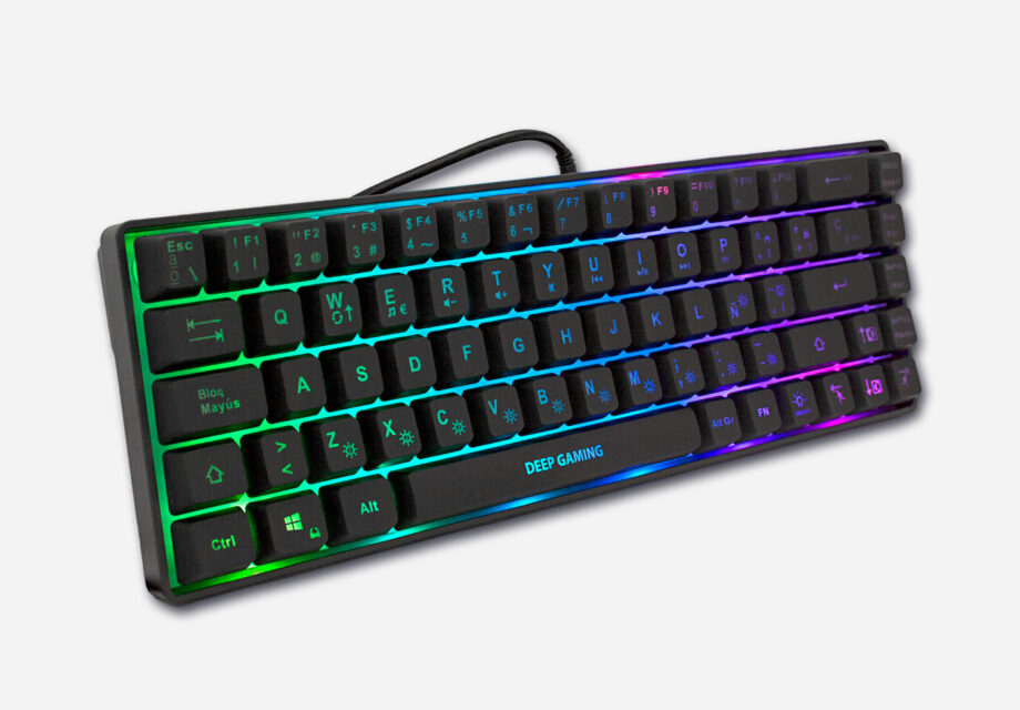 Custom 68-Key RGB Backlit Wireless Ergonomic Keyboard Aluminum Blue Switches USB Interface Compatible PC Gaming for Desktop
